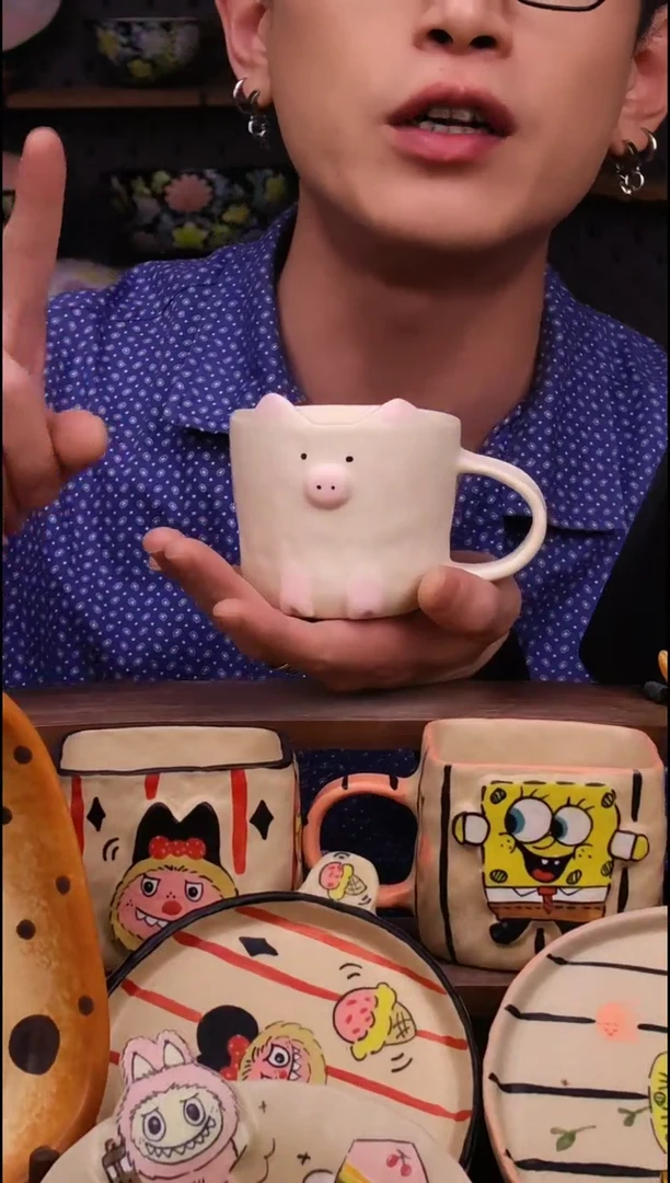 杯子景德镇可爱设计师款陶瓷