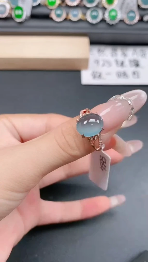 银S925镶嵌戒指翡翠11111