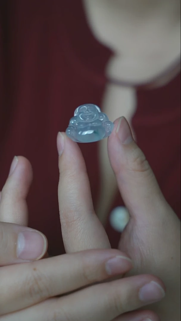 【闪购商品】翡翠裸石AA/冰飘花一刀切翡翠佛公