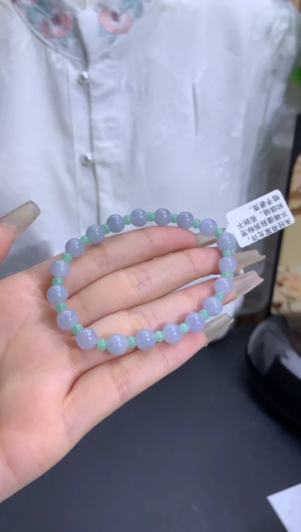 【闪购商品】翡翠手链未镶嵌卡3.8-7.1mm