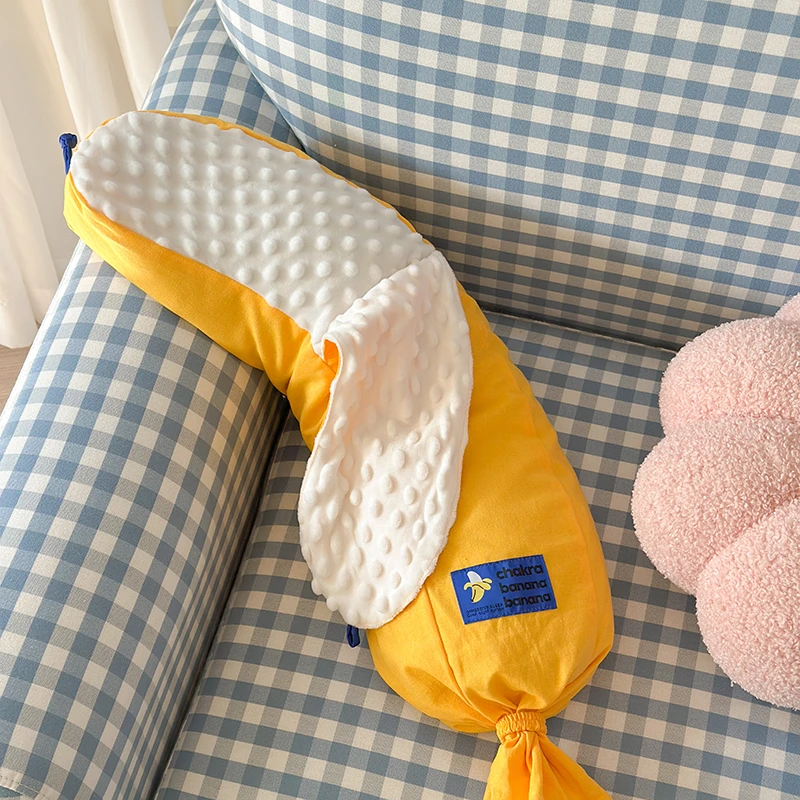 新款A类婴幼儿级豆豆绒香蕉枕头枕芯