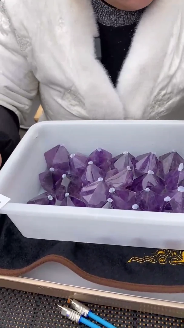 【闪购商品】紫晶柱子未镶嵌紫晶柱子D160多样性发其一80-90