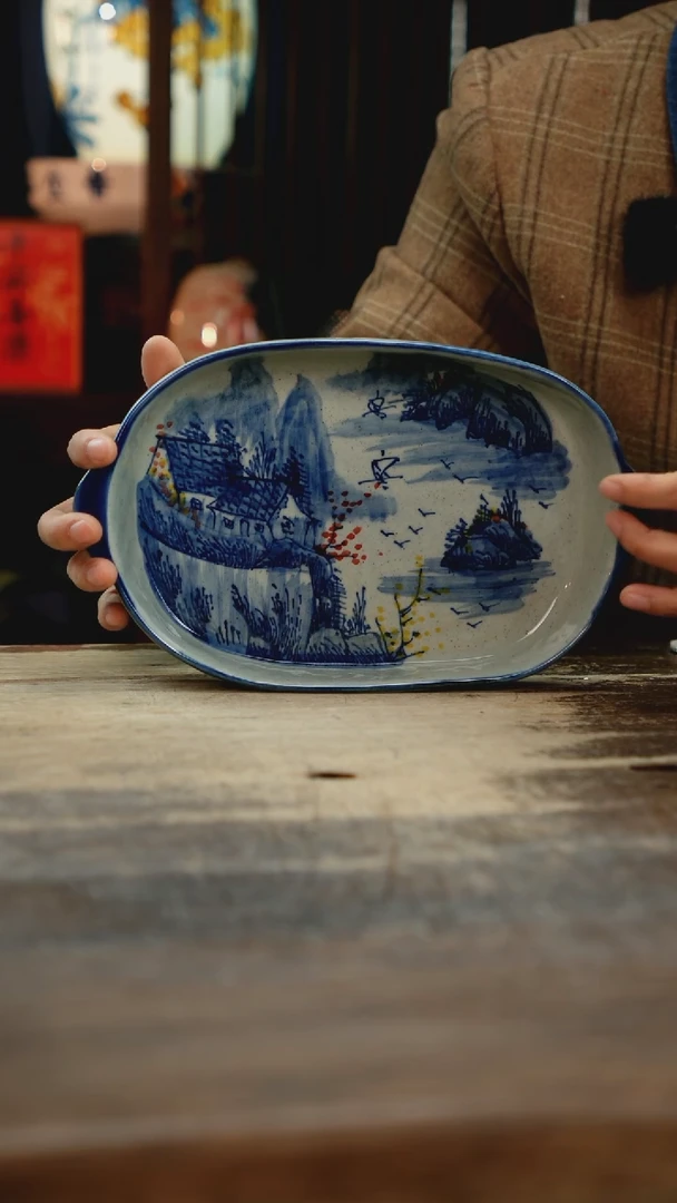 【闪购商品】瓷片景德镇纯手工釉下彩精品餐具