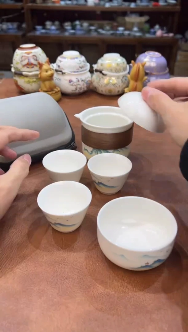 真的很便宜会开片的旅行茶具