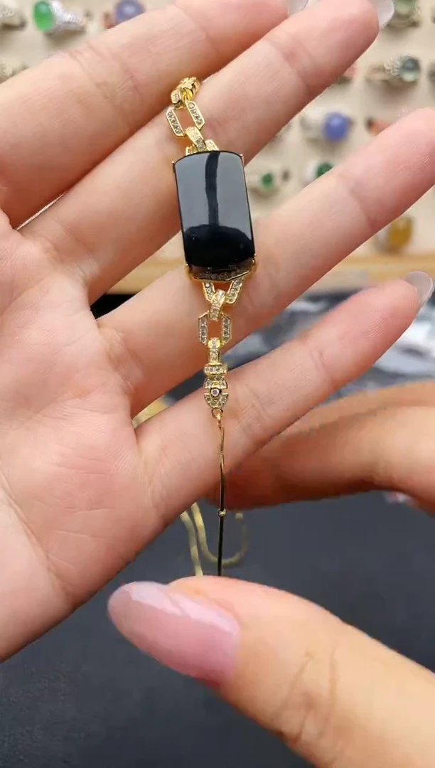 翡翠戒指银S925镶嵌一物一证一礼盒