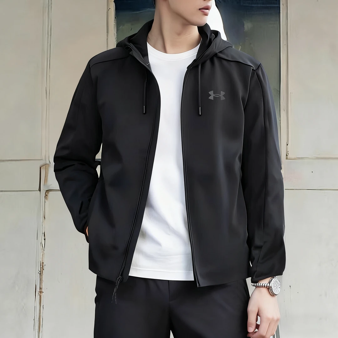 Under Armour/安德玛男外套2025户外休闲跑步运动服加绒运动夹克