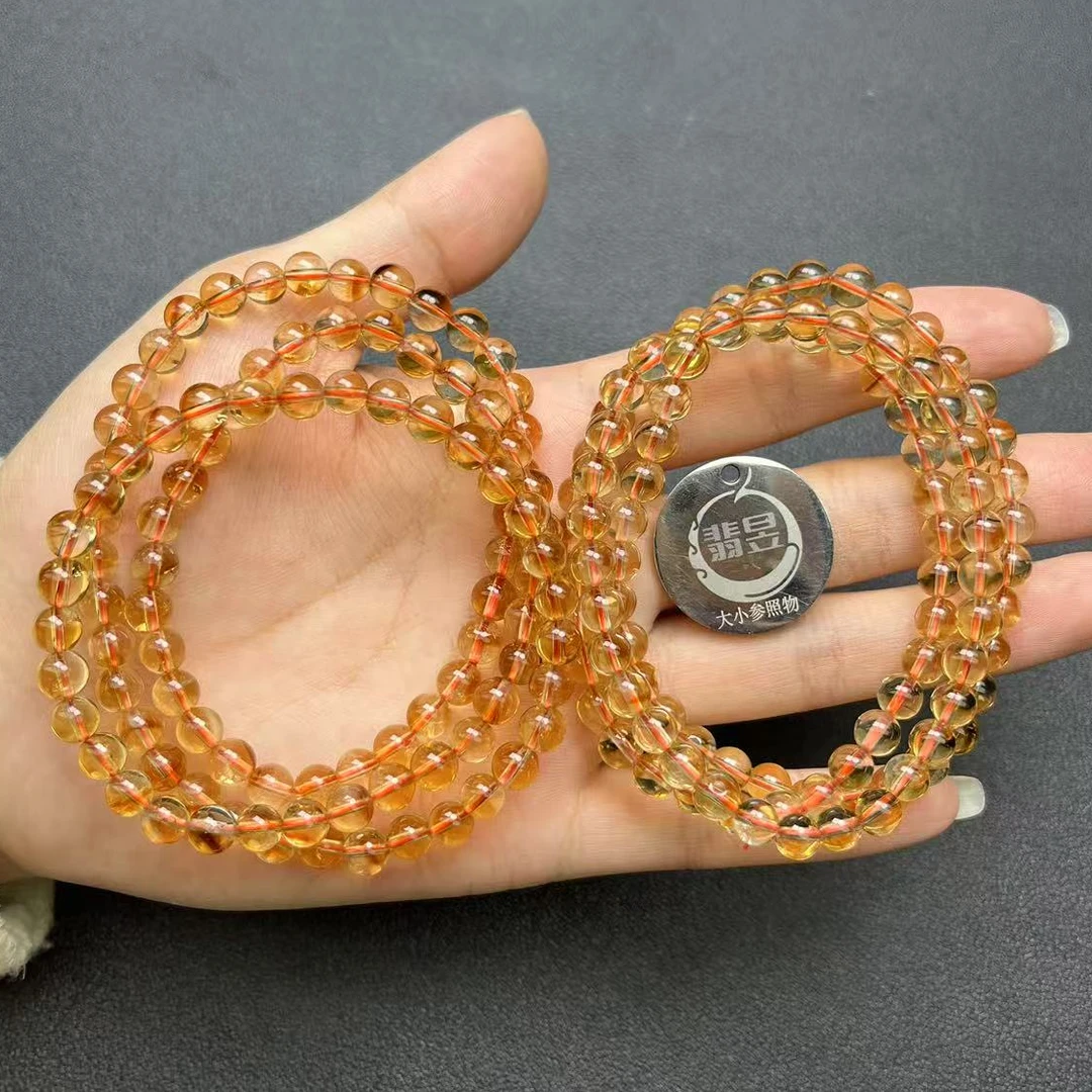 翡昱-N16-14275-黄水晶珠链/约5+/约95颗/-多样性发其一-C