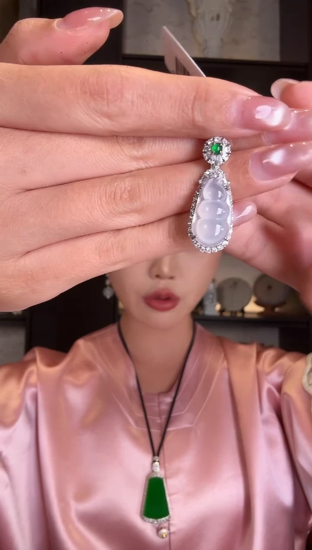 颈饰银S925镶嵌翡翠25