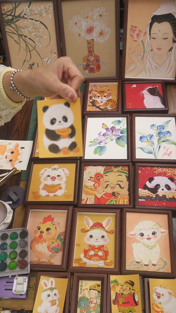 国画4寸小熊猫111