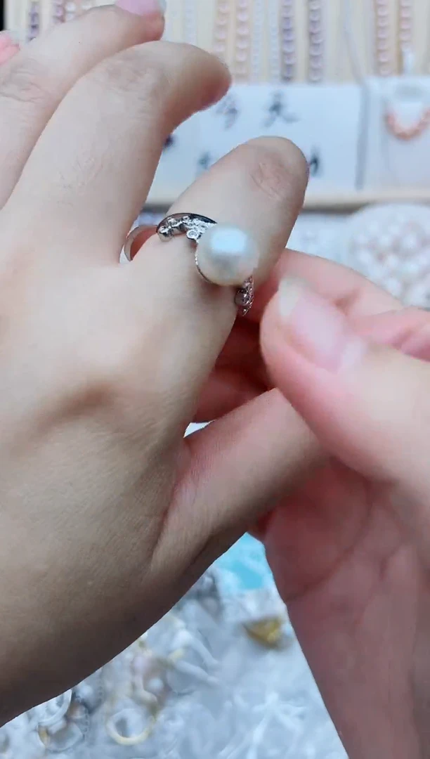 戒指未镶嵌淡水珍珠戒指多样性发其一