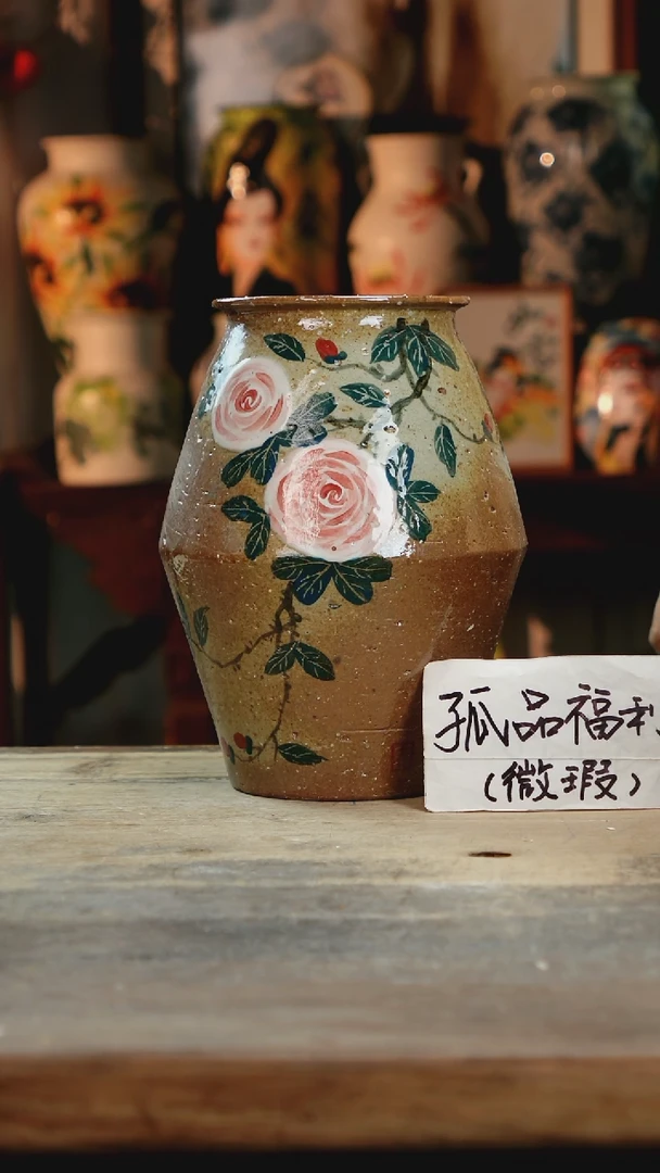 【闪购商品】瓷片景德镇纯手工釉下彩精品花瓶