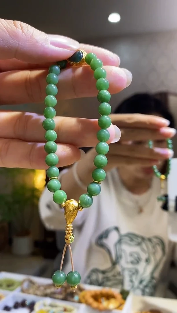 未镶嵌手串和田玉天然琥和田玉手串