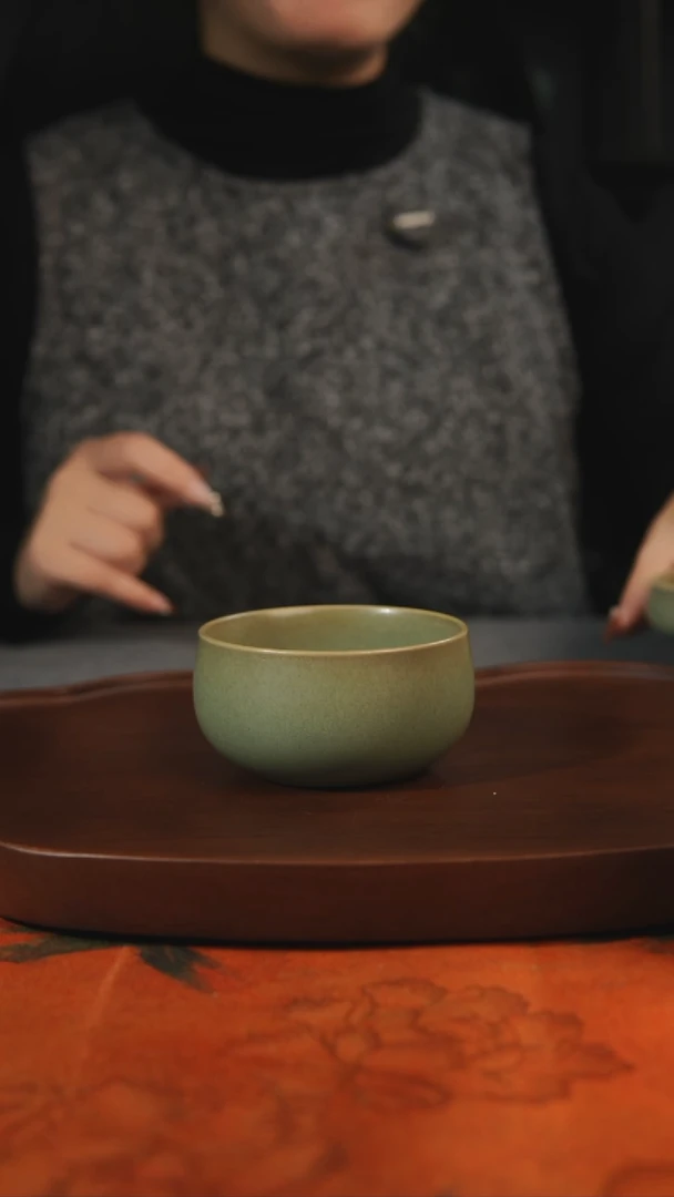 杯子新****州禅定 柴烧 汝州原产地原矿仿古老釉