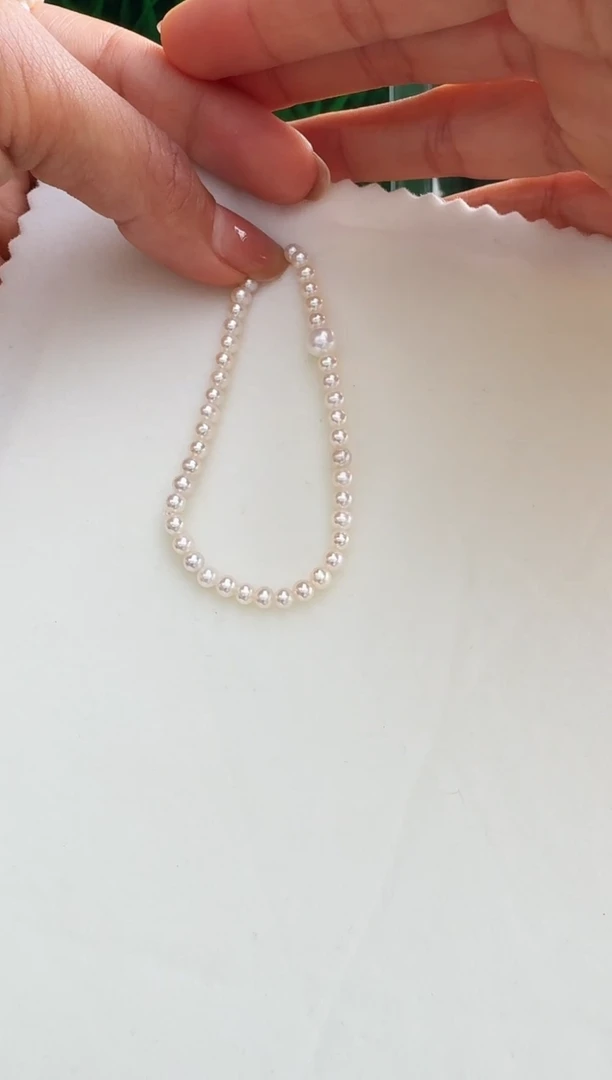 淡水珍珠手链未镶嵌S0096 3-4mm小米手链