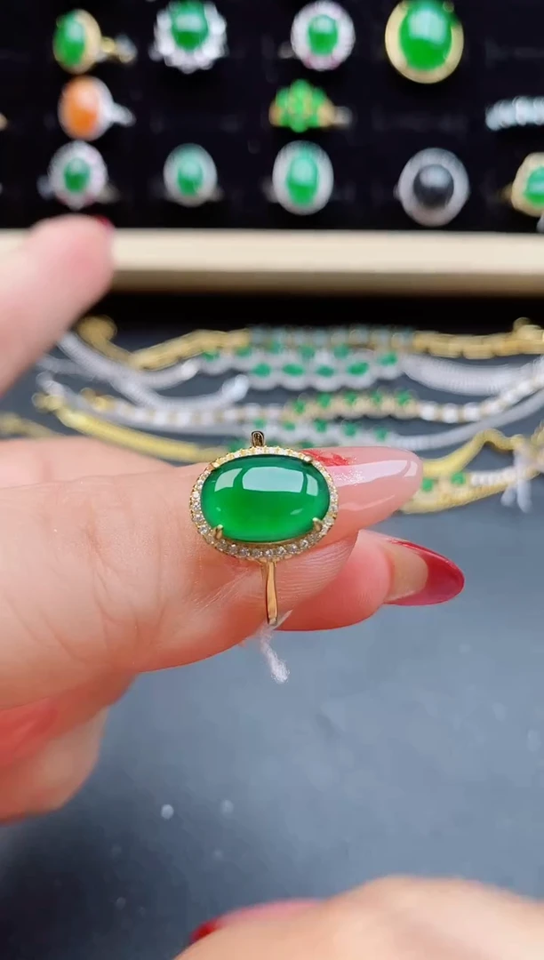 【闪购商品】翡翠戒指银S925镶嵌5080550