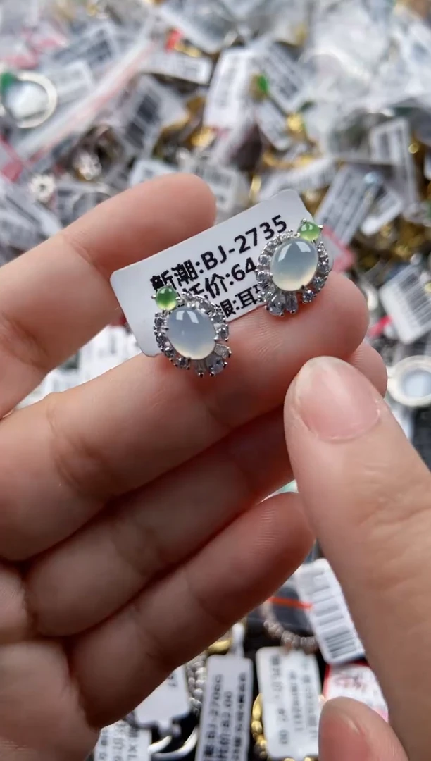 银S925镶嵌戒指翡翠4444----1