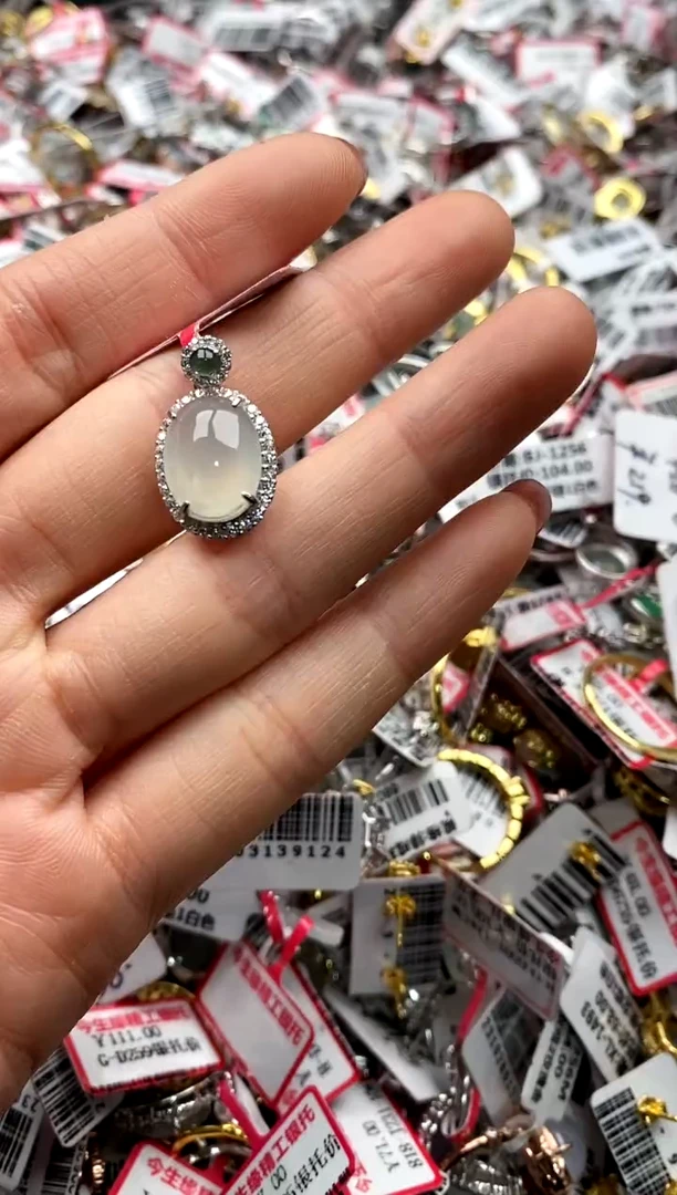 【闪购商品】翡翠戒指银S925镶嵌2222222      6