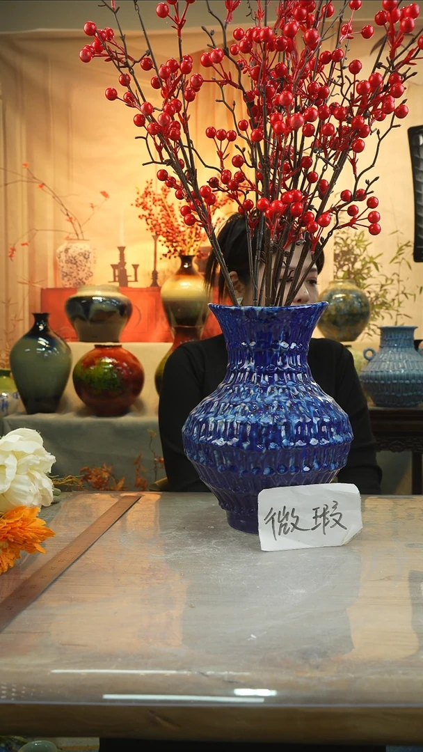 高30口16高温陶瓷花瓶