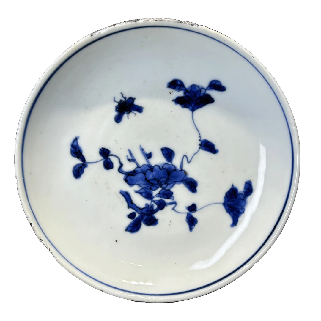 25083840x青花花卉纹盘