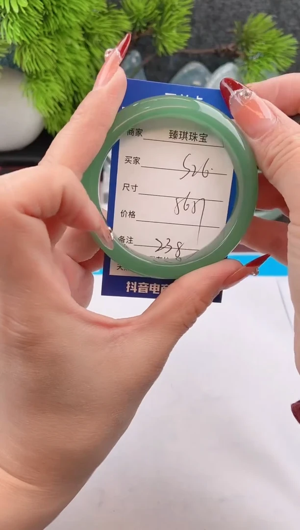 【闪购商品】石英质玉手镯未镶嵌s26东陵玉微色差