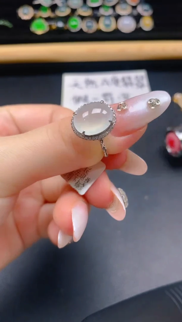 银S925镶嵌戒指翡翠76