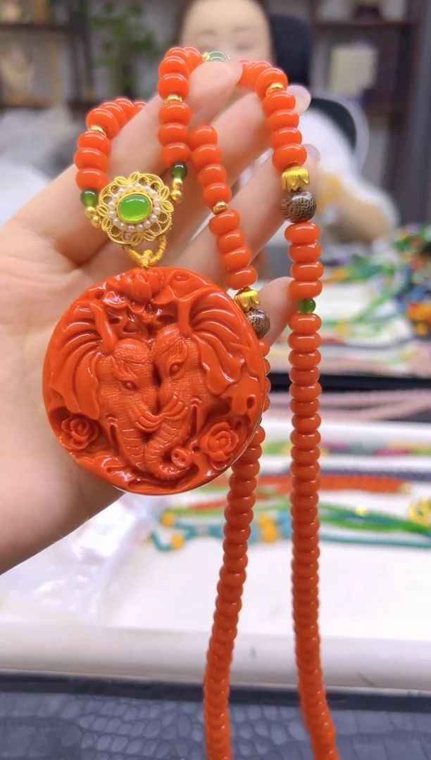 毛衣链未镶嵌南红玛瑙DIY款M769