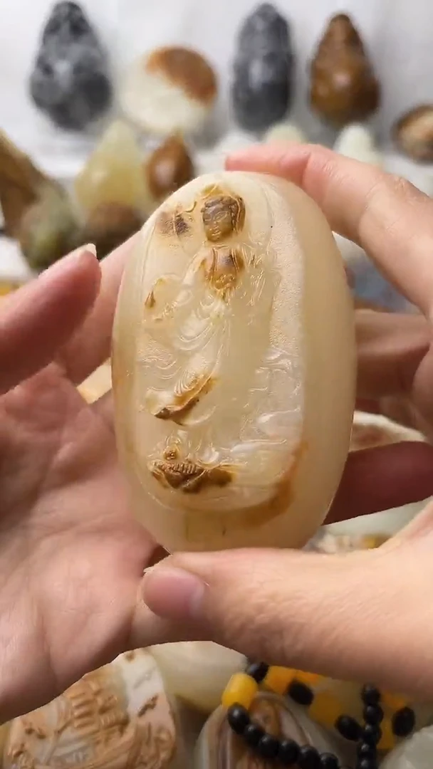 石材古青石棉纹正常不退换观音