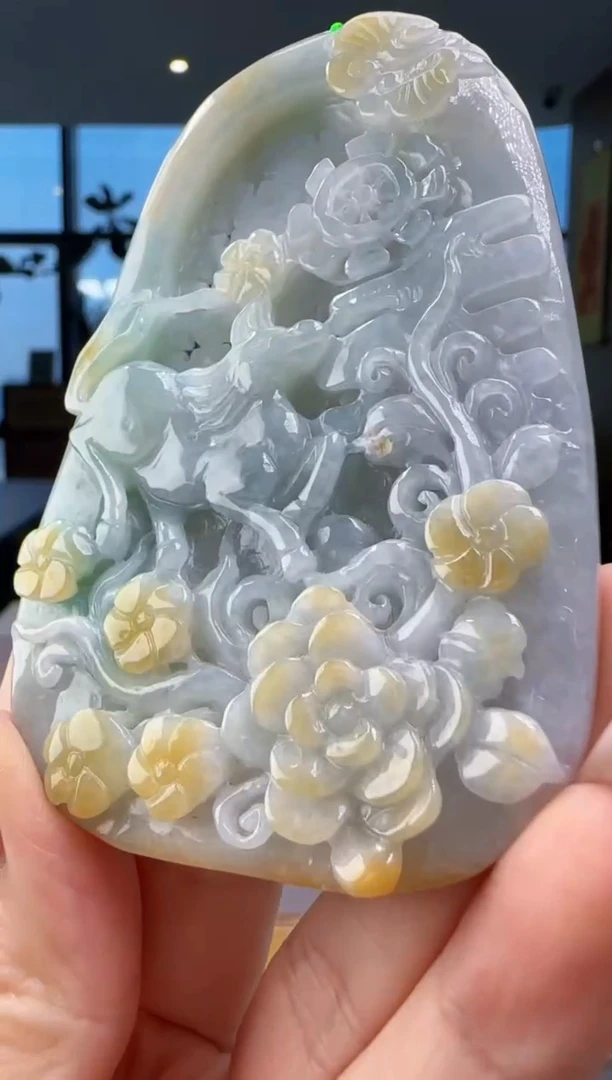 翡翠未镶嵌颈饰YJ@@60B7J16635