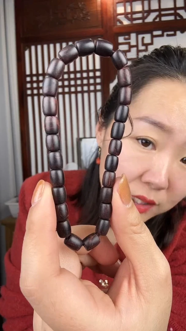 黄花梨/降香黄檀b**o黄花梨卡0708大米珠单圈手串