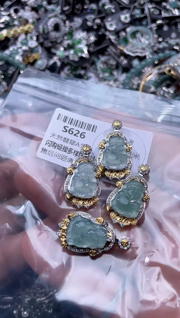 【闪购商品】翡翠颈饰未镶嵌S626多样性发其一
