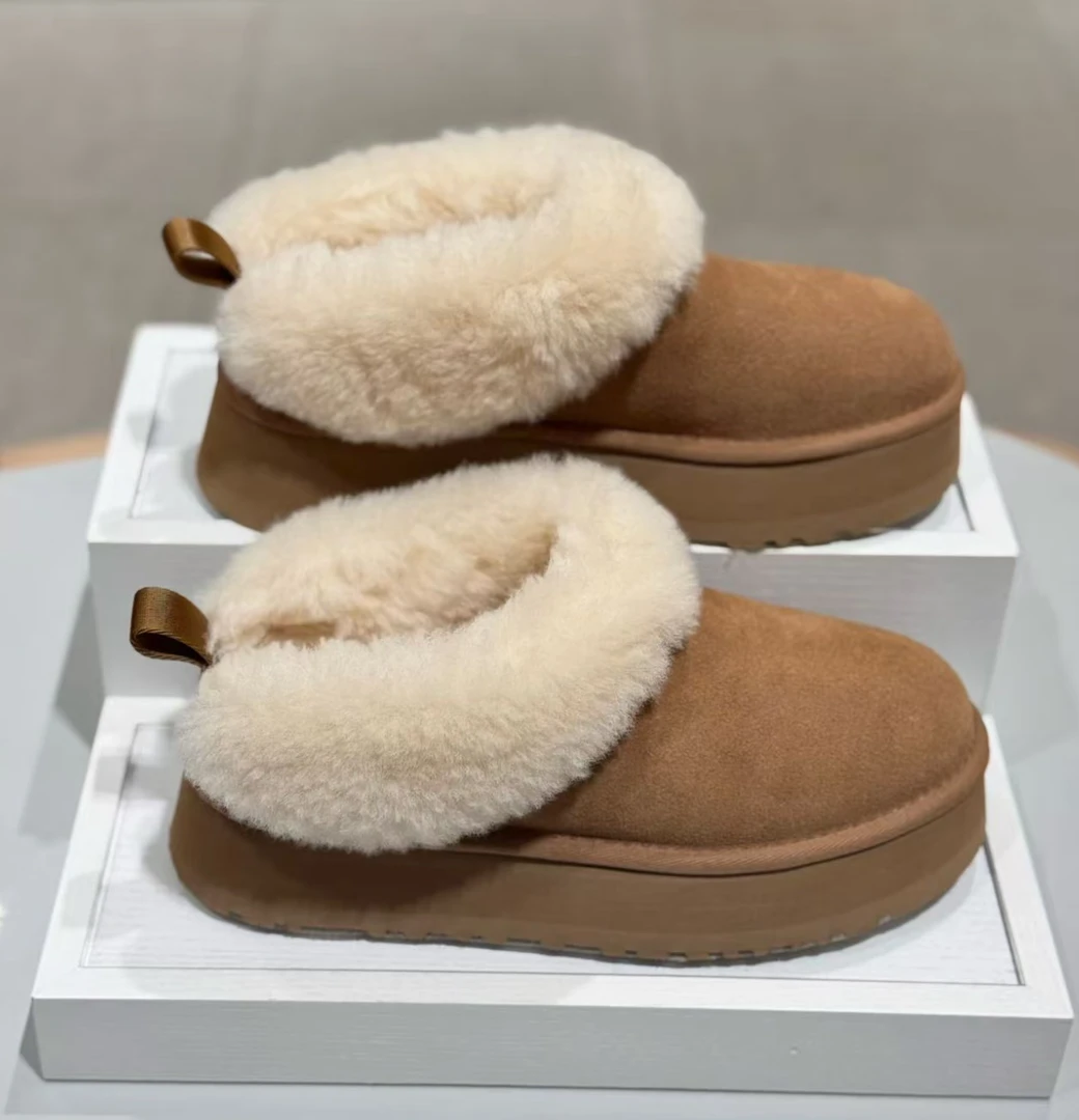 【新款塔茨勒】女士秋冬时尚雪地靴皮毛一体懒人毛毛鞋