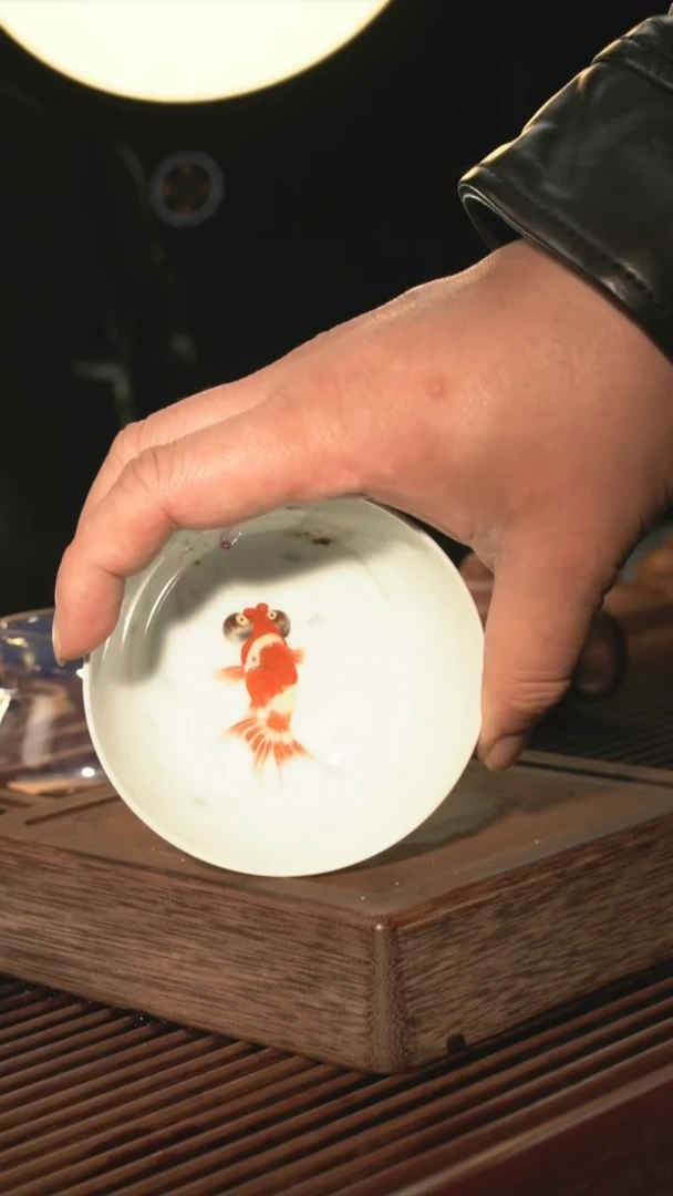 【闪购商品】紫砂茶盏据微堂金鱼主人杯