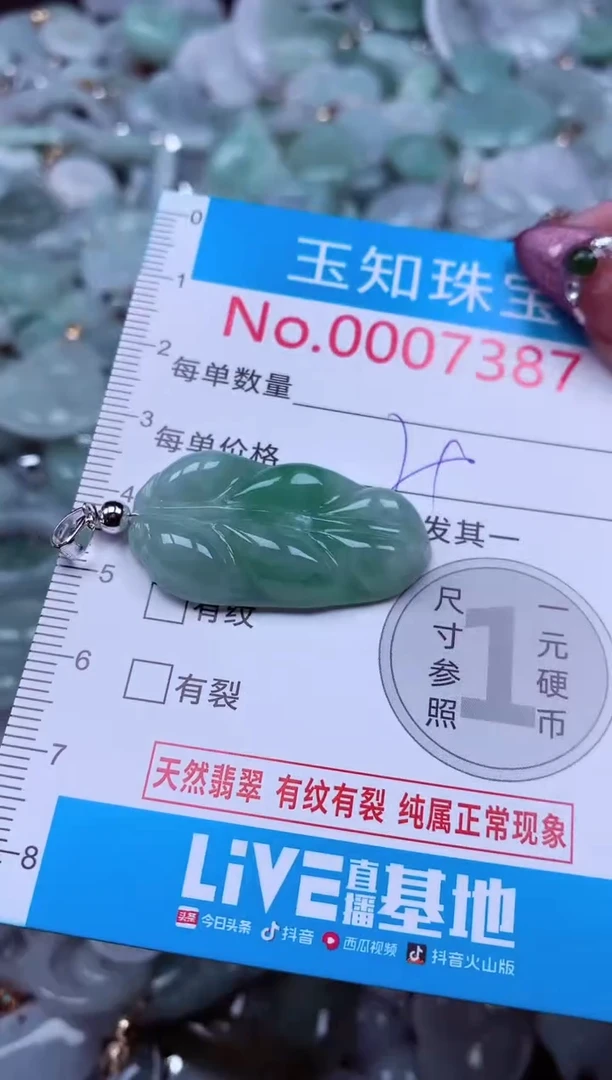 吊坠(不含链)未镶嵌翡翠7387