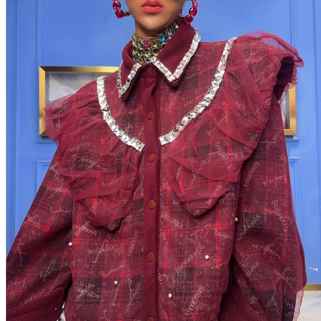 A81212 设计师连卡佛施华洛世奇闪钻时尚女性气质减龄加棉外套