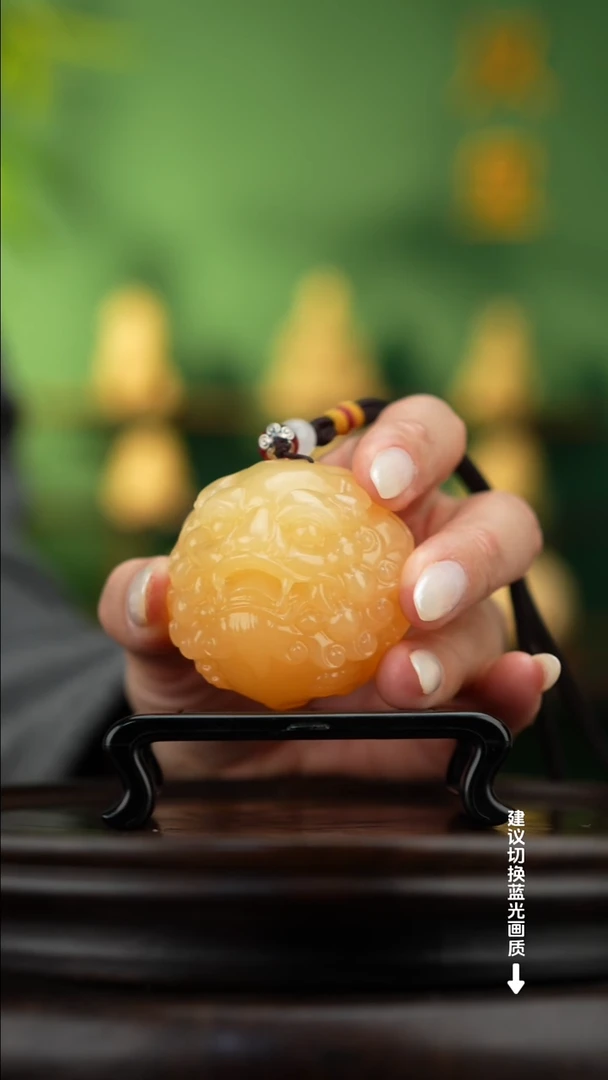 玉【醒狮貔貅】天然玉石手把件