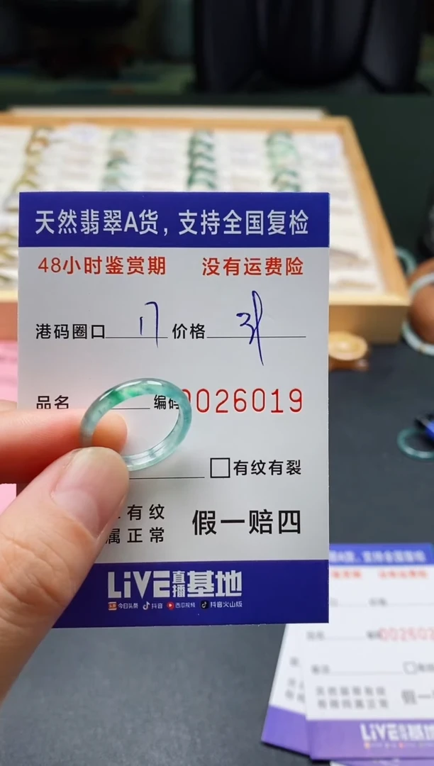 未镶嵌戒指翡翠6019