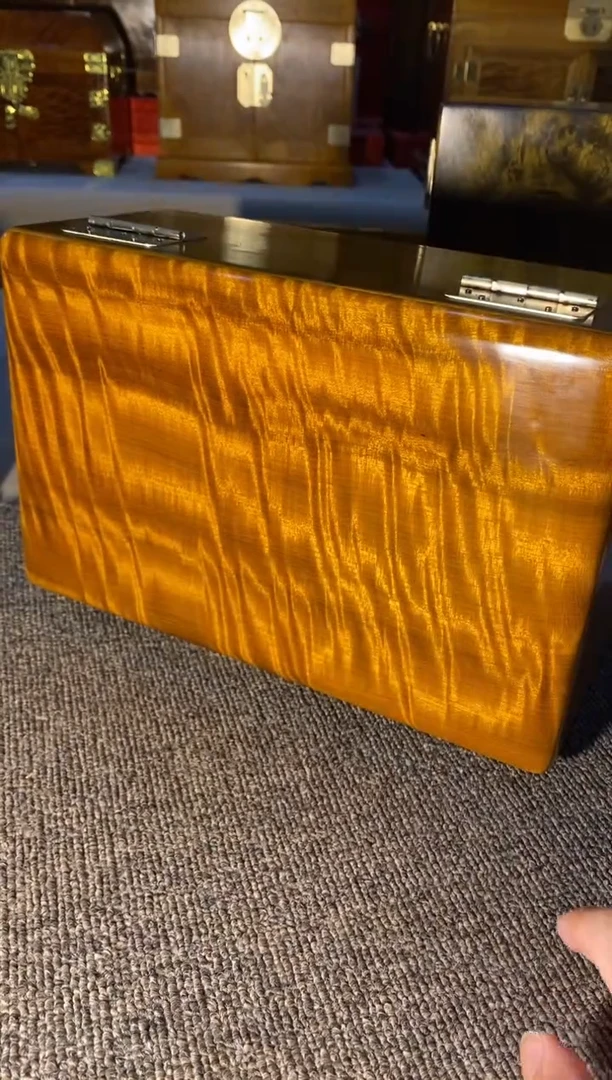 【闪购商品】金丝楠木艺金丝楠首饰盒F33