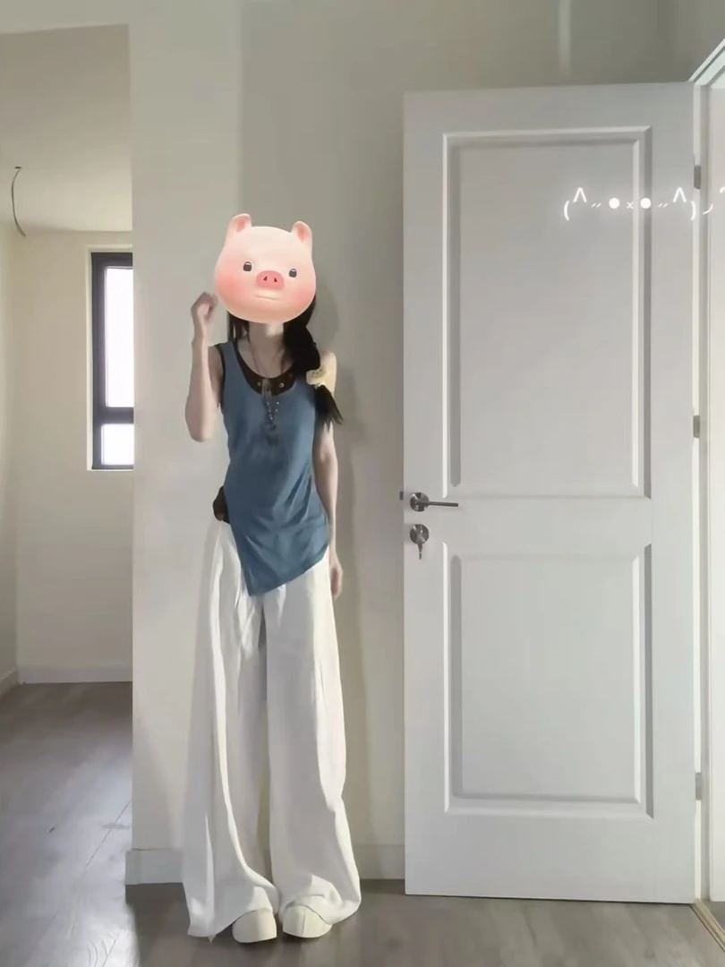 【DMXJ大梦想家】甜美可爱撞色不规则睡衣女夏季新款休闲家居服套装