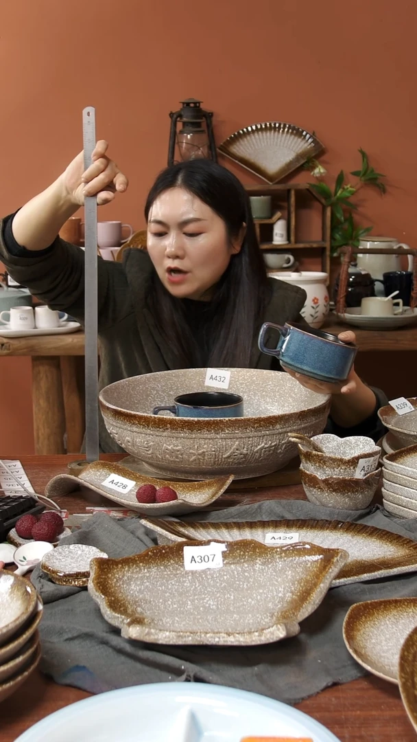 陶瓷A432 一只陶瓷粗陶35CM超大碗可能微瑕