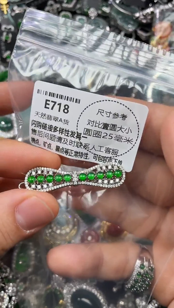 颈饰未镶嵌翡翠E718发夹