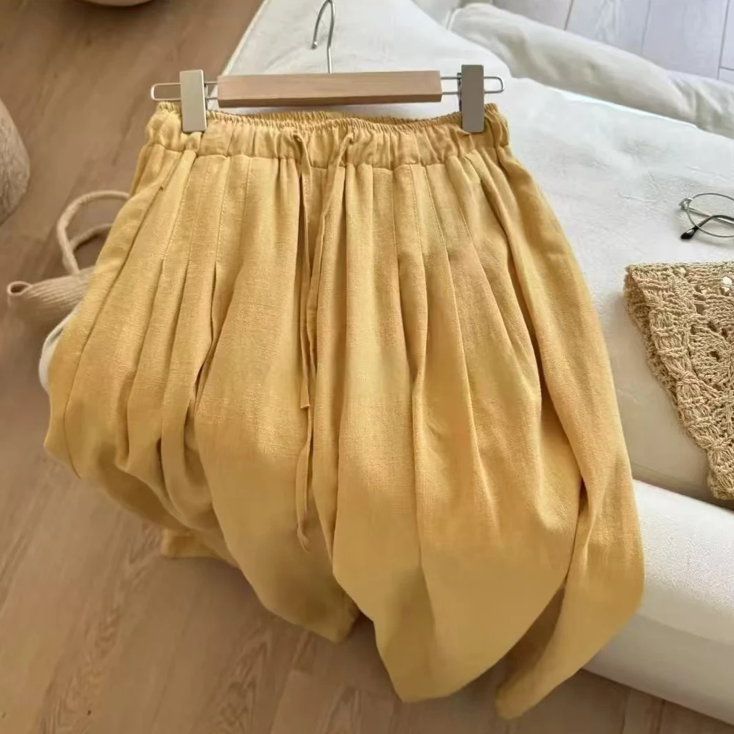 ‘生姜裤’夏季慵懒休闲裤高腰显瘦百搭小个子直筒裤
