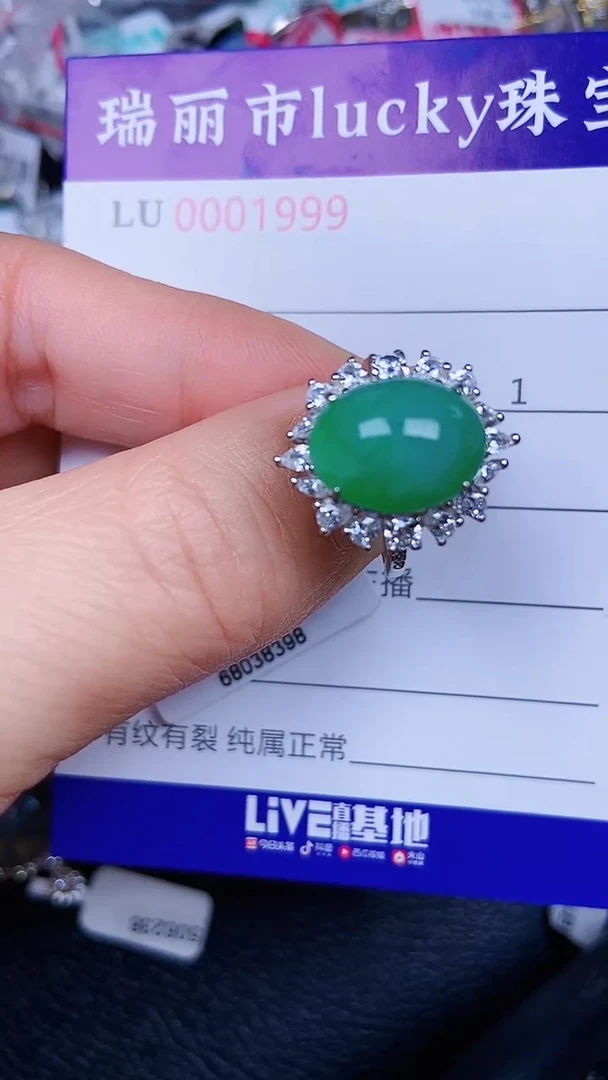 颈饰银S925镶嵌翡翠1999