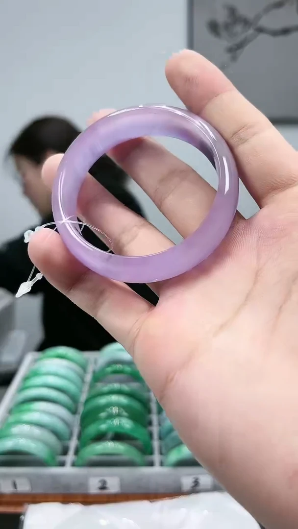 【闪购商品】砖雕s72 紫罗兰手镯 圈口55