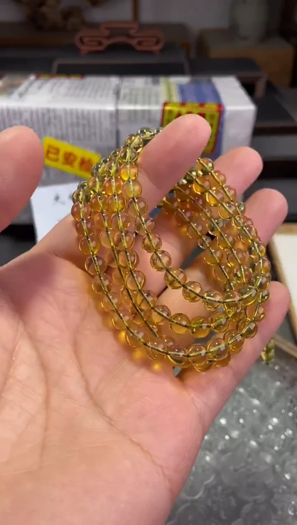 琥珀颈饰未镶嵌6+净水天空蓝108【多样性发货其中一条】