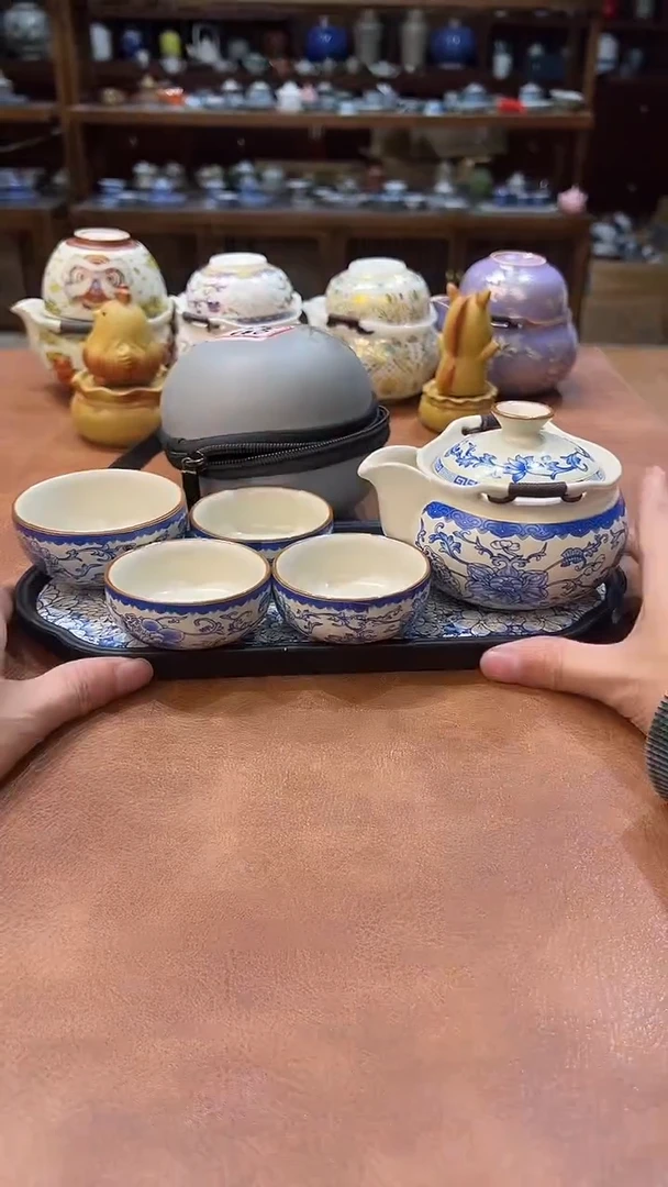 真的很便宜会开片的旅行茶具