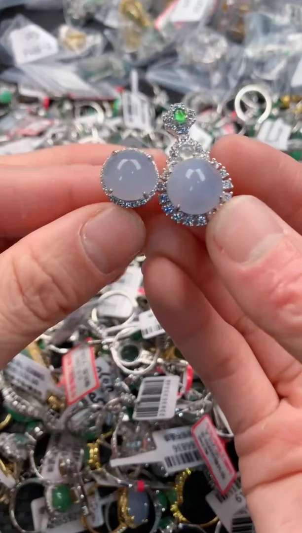 银S925镶嵌戒指翡翠5                    5