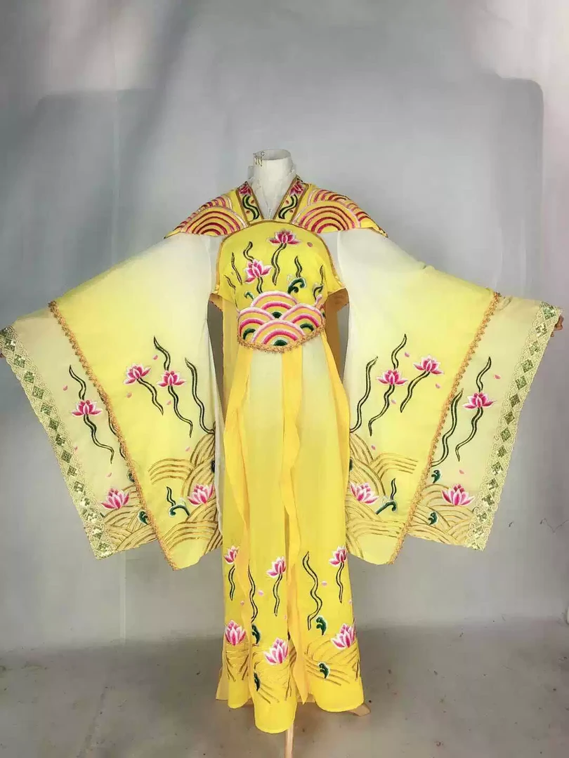 新款戏剧戏曲越剧女花旦龙女三娘大袖戏服长水袖演出服装古装服饰