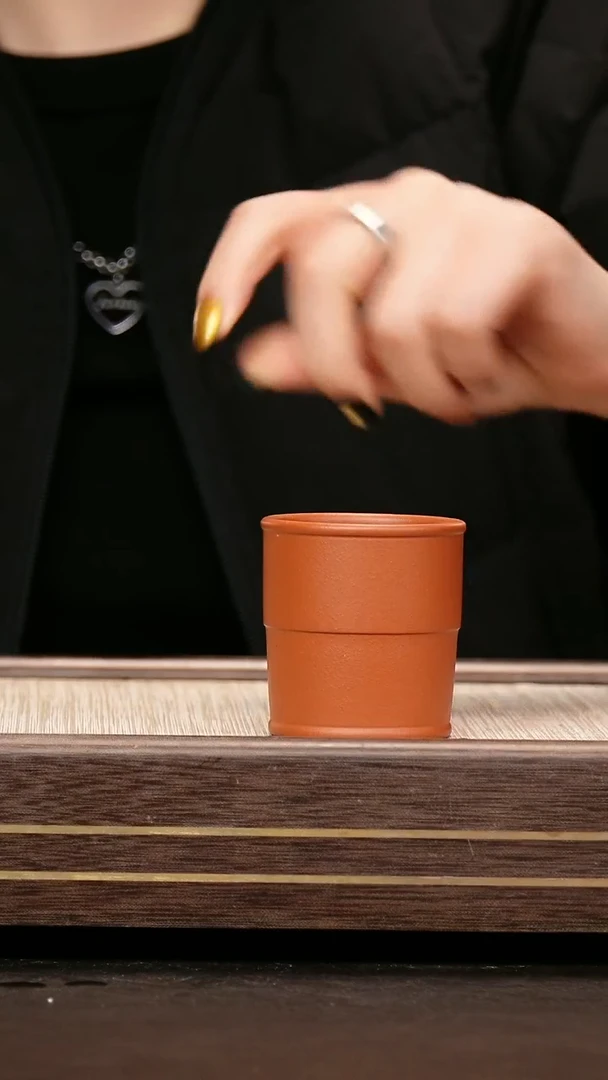 茶壶紫砂小煤窑朱泥 小竹节