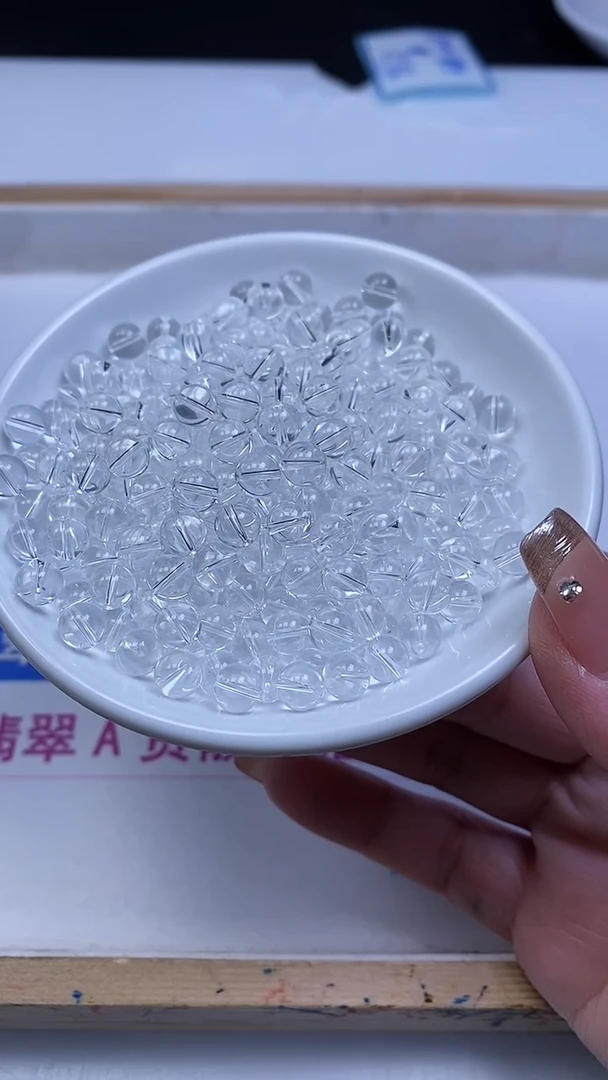 未镶嵌珠宝半成品水晶B1025 白水晶6mm30个8元