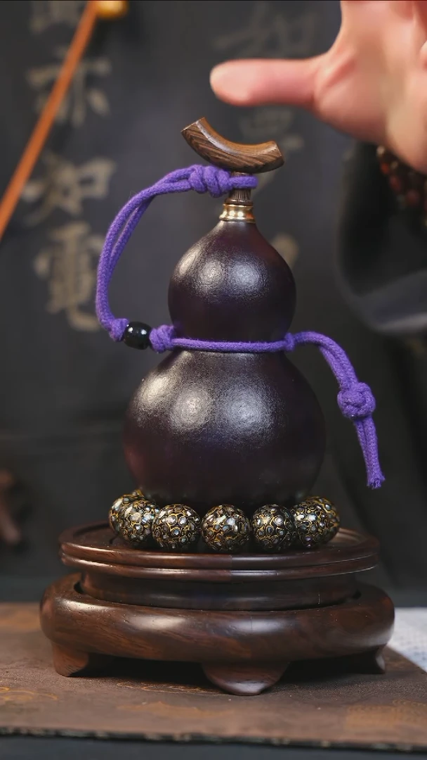 【闪购商品】YT165大漆酒葫芦不包手串及旋转底座